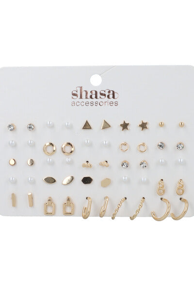 Set 25 Pares Studs GOLD