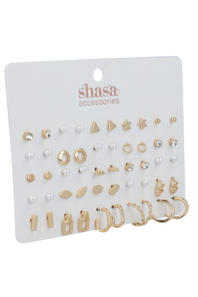 Set 25 Pares Studs GOLD