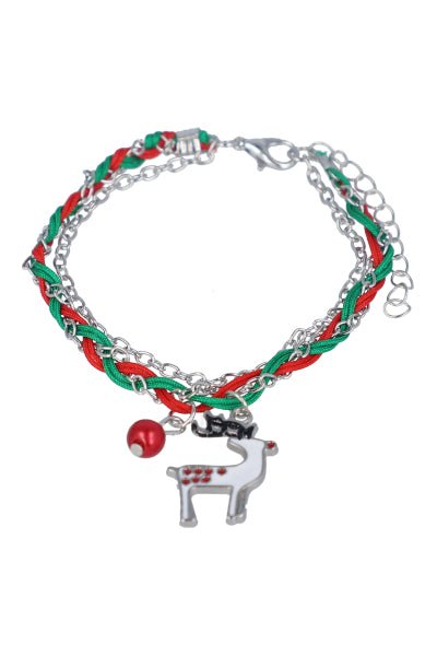 Christmas reindeer bracelet SILVER