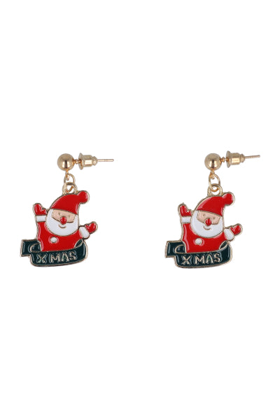 Aretes Santa Claus ROJO