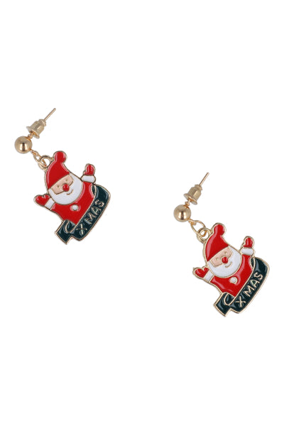 Aretes Santa Claus ROJO