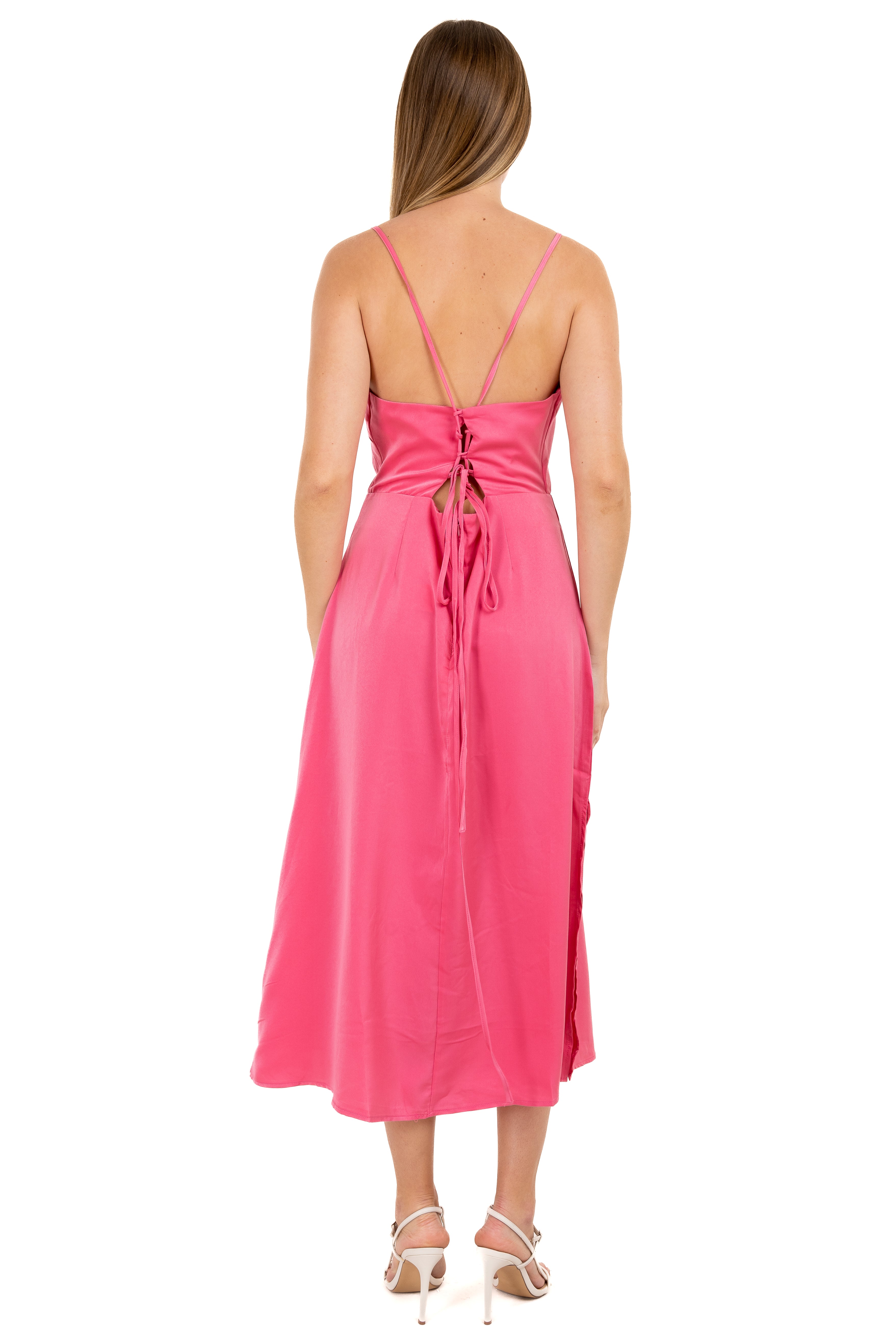 Vestido maxi tirantes lace up ROSA