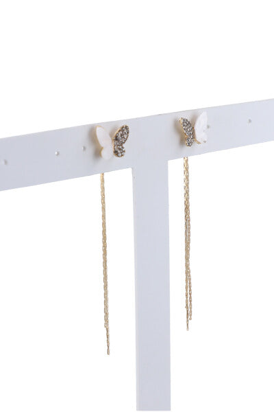 Hanging butterflies earrings brightness WHITE