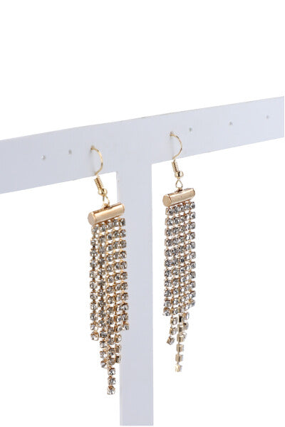 Hanging metal earrings brightness GOLD