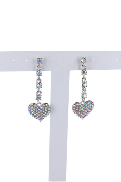 Aretes colgantes brillos corazón ORO