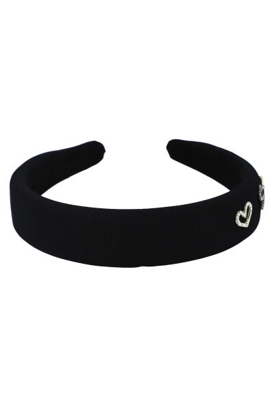 Heart design headband BLACK