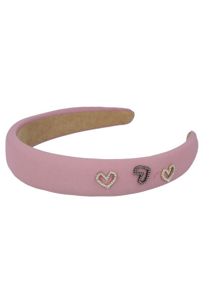 Heart design headband ROSEWOOD