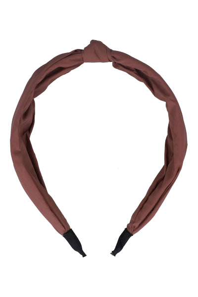 Front knot headband COFFEE