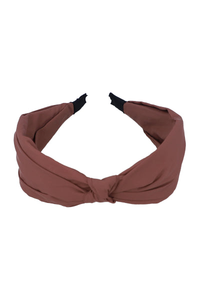 Front knot headband COFFEE