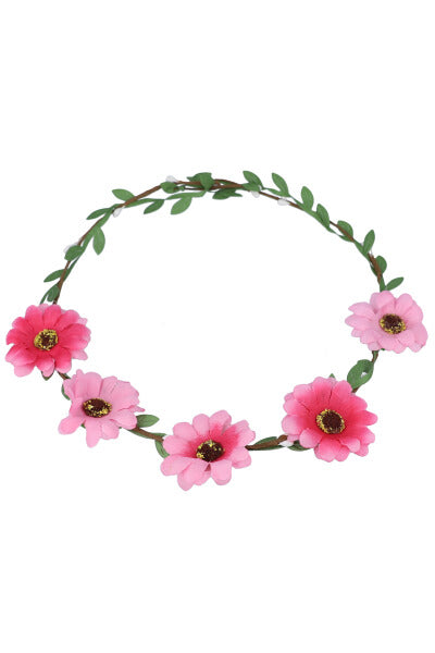 Margaritas headband leaves PINK