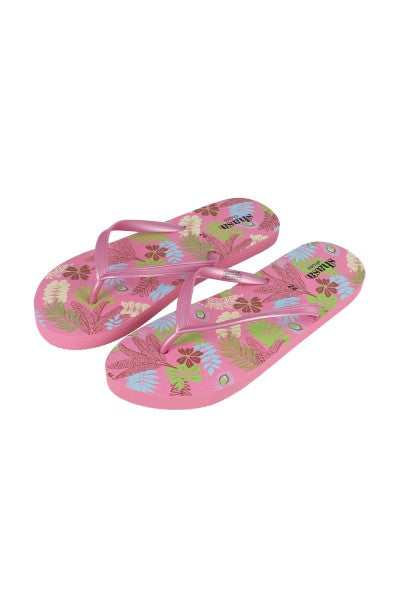 Flip flop tiras texturas hojas ROSA