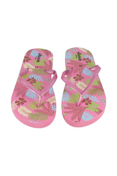 Flip flop tiras texturas hojas ROSA