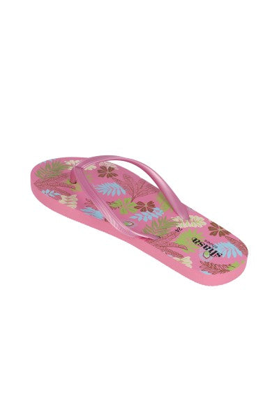 Flip flop tiras texturas hojas ROSA