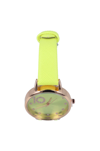 Moocolor analog watch shine Neon yellow