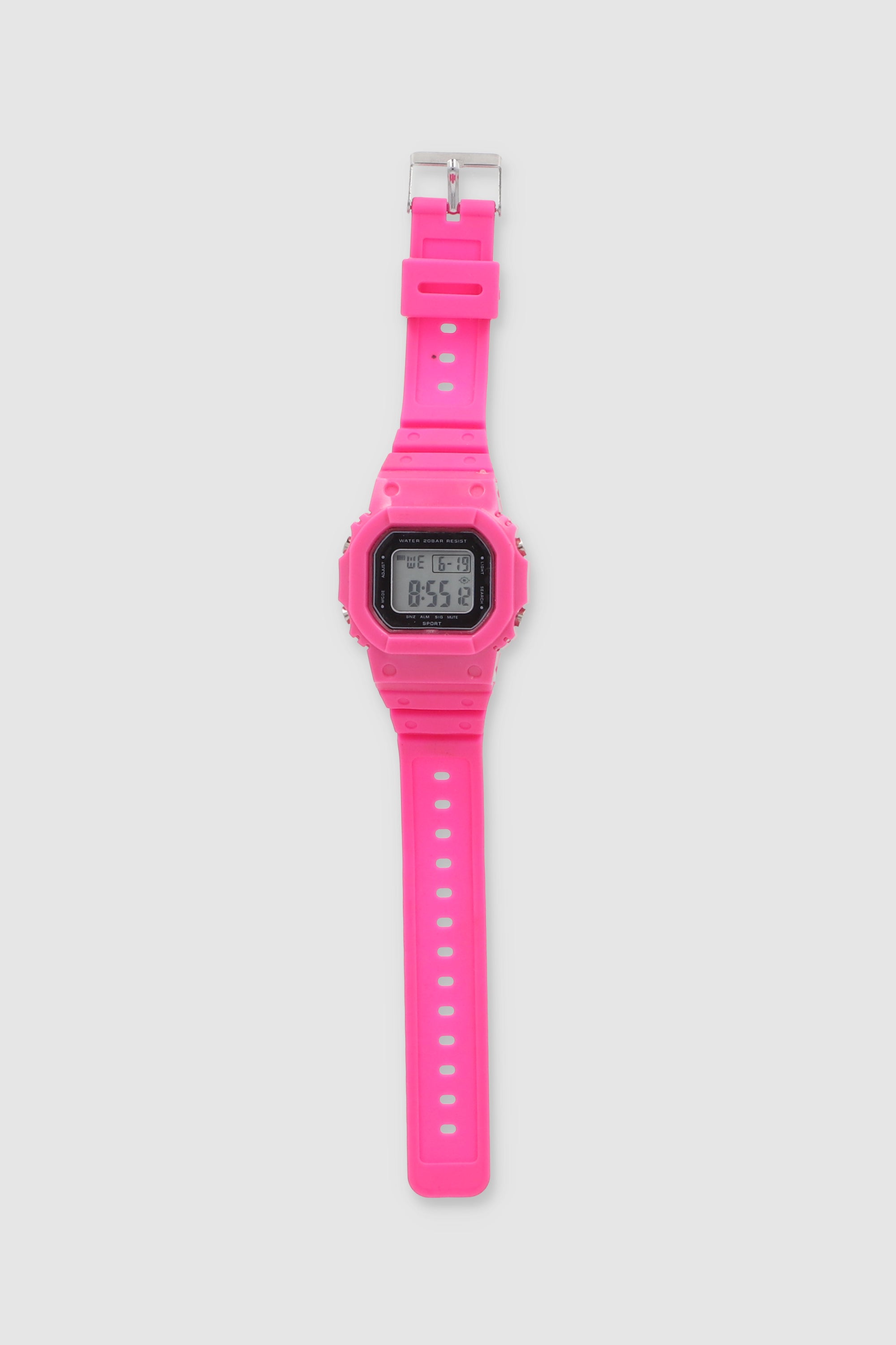 Monocolor retro digital clock PINK