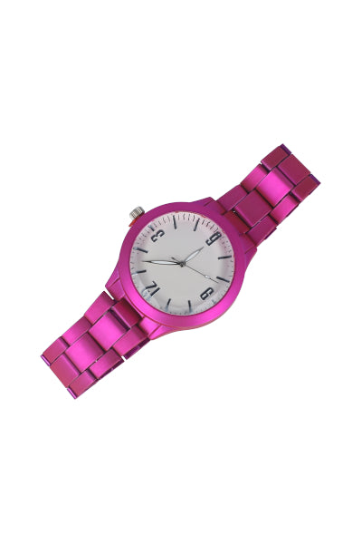 Analog Watch Metal Correa PINK