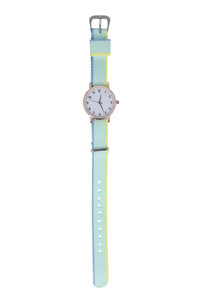 Analog Watch Correa Lines GREEN