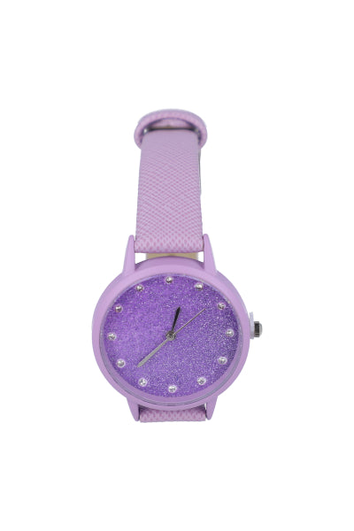 Glitter Monochical Analog Watch LILAC