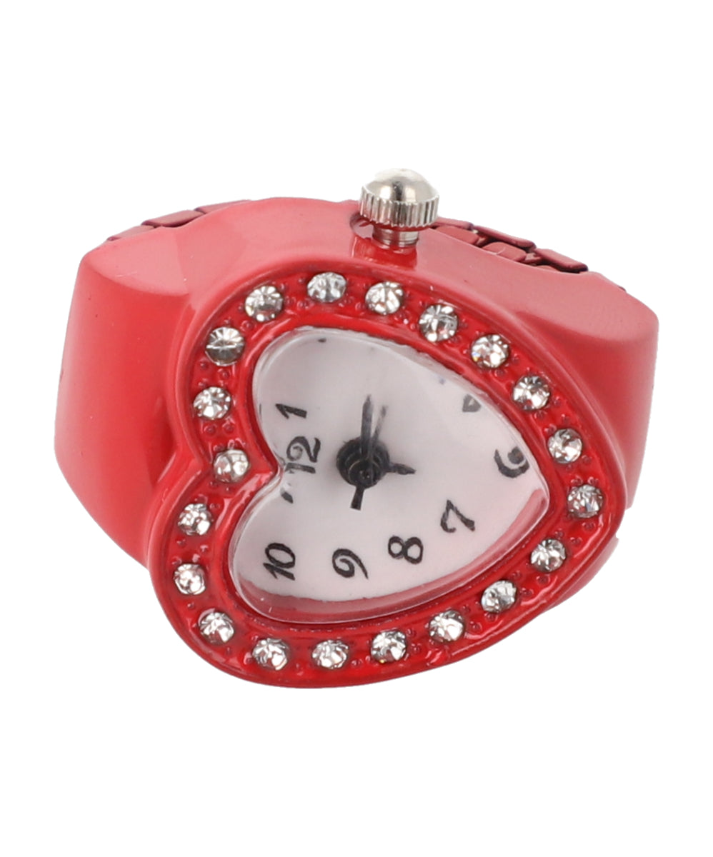 Anillo Reloj Corazón ROJO