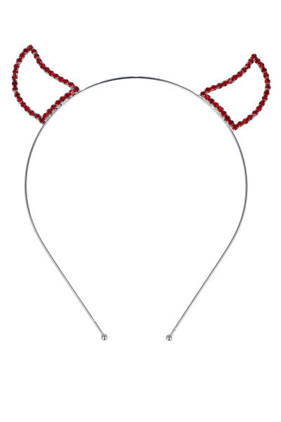 Diadema diablo halloween PLATA