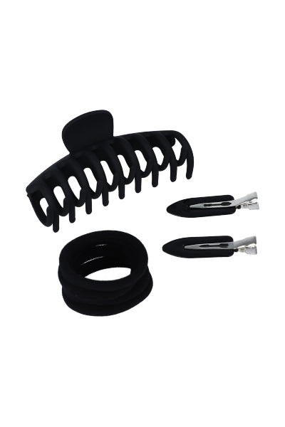 Set 7 pieces accessories hair BLACK