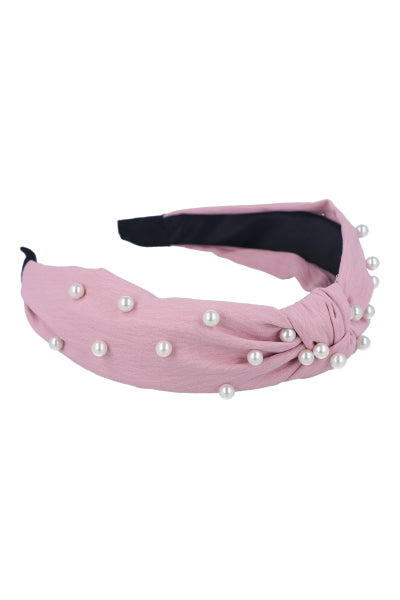 Pearl knot headband MALLOW