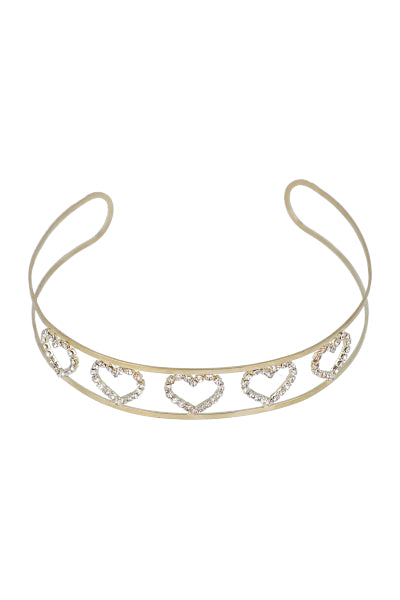 Choker metal hearts shine GOLD