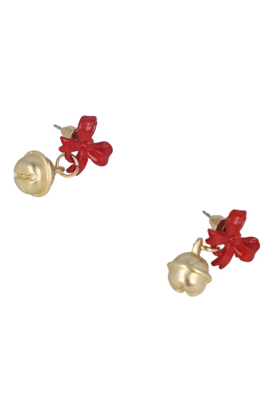 Aretes Moño Navidad ROJO