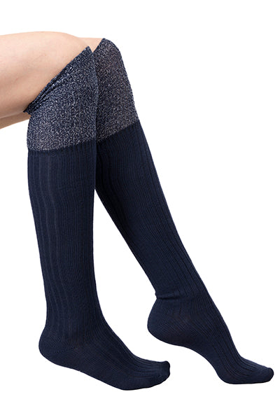 Calcetas largas lurex GRIS