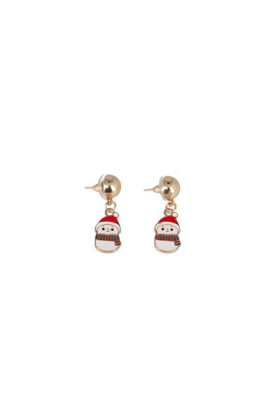 Aretes Figura Navideña BLANCO