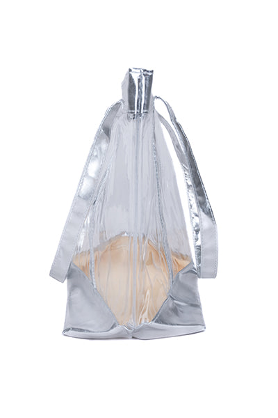 Bolsa shopper transparente PLATA