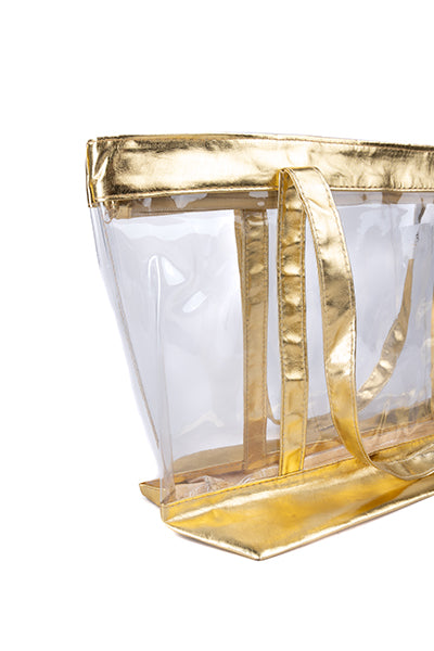 Bolsa shopper transparente ORO