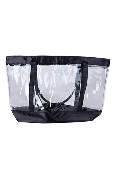 Bolsa tote transparente contraste NEGRO