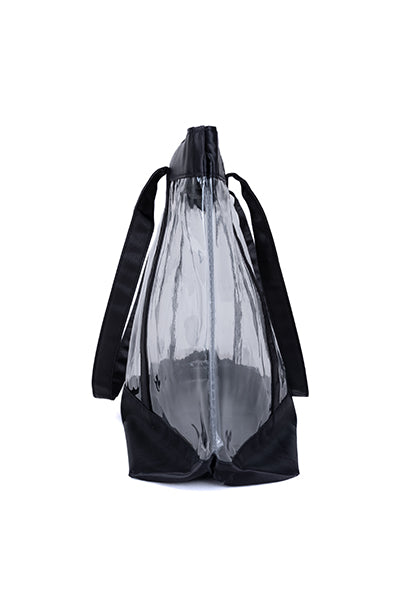 Bolsa tote transparente contraste NEGRO