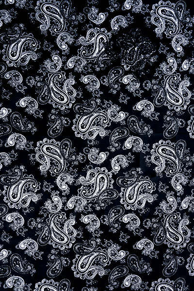 Pañuelo estampado paisley bicolor NEGRO