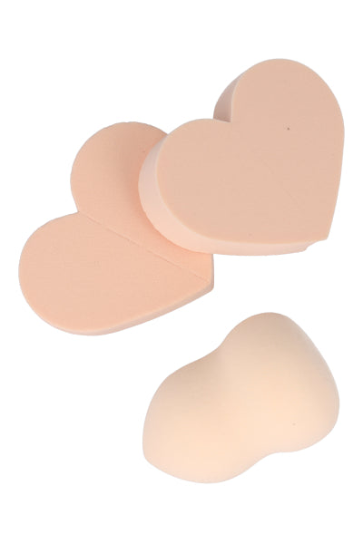 Set 3 sponges heart Nude