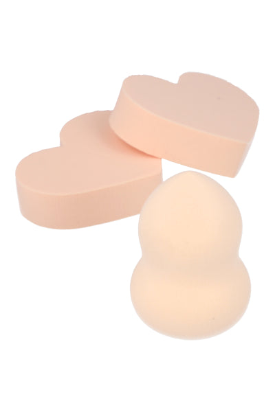 Set 3 sponges heart Nude