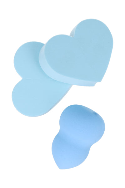 Set 3 sponges heart PASTEL BLUE