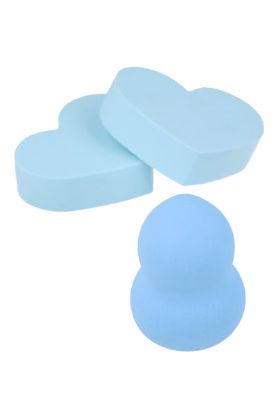 Set 3 sponges heart PASTEL BLUE