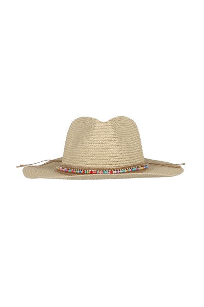 Sombrero panamá cuentas BEIGE