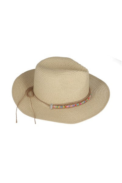 Sombrero panamá cuentas BEIGE