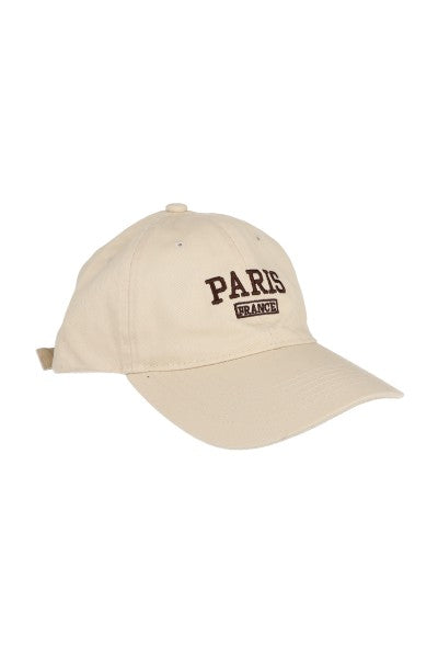 Gorra bordado París BEIGE