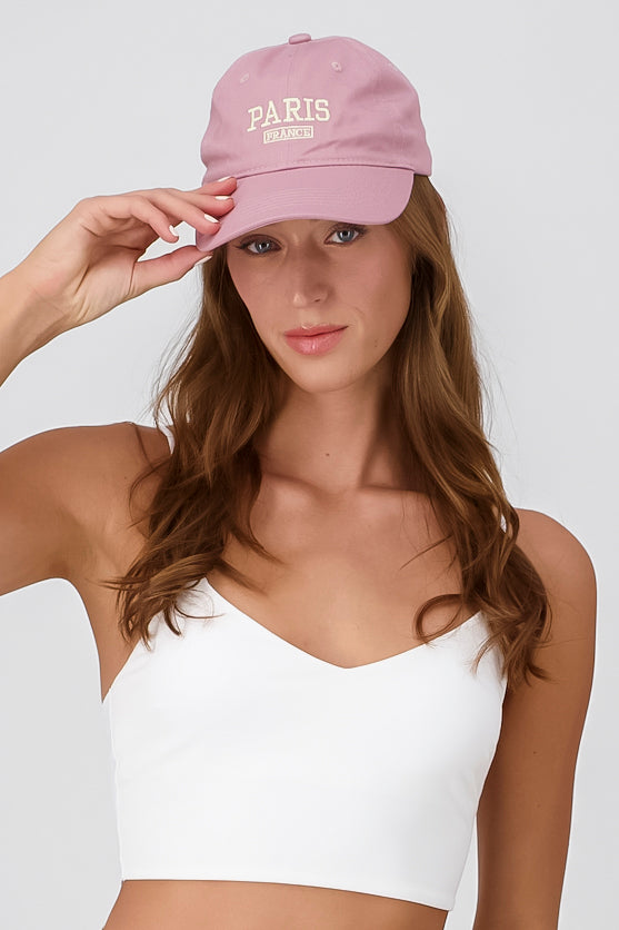 Gorra bordado París ROSA