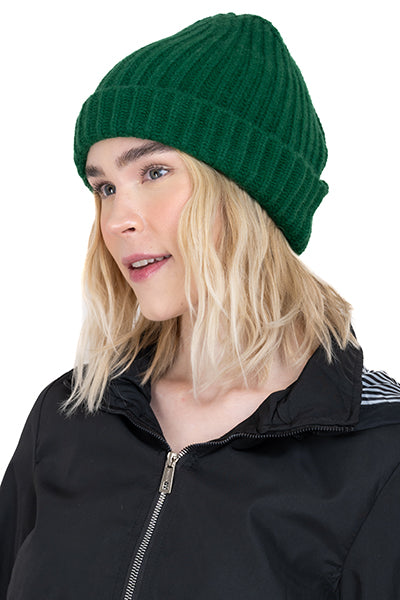 Beanie tejido monocolor VERDE