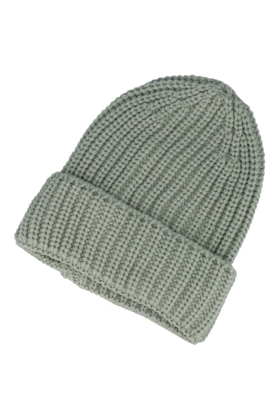 Beanie tejido acanalado monocolor VERDE