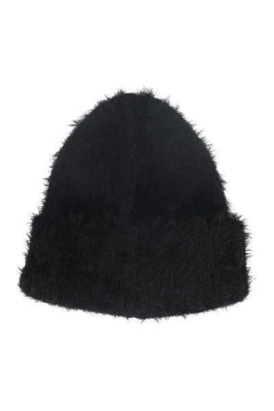 Beanie tejido peluche NEGRO