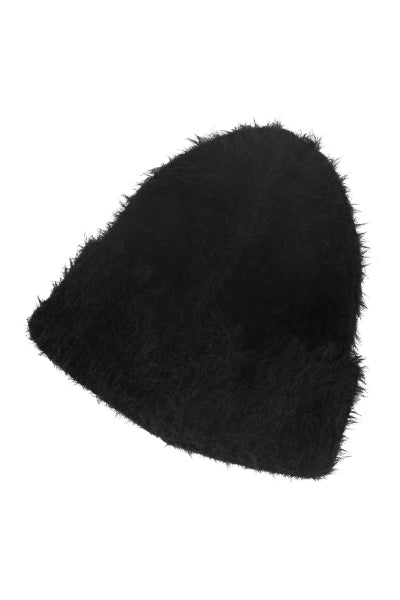 Beanie tejido peluche NEGRO