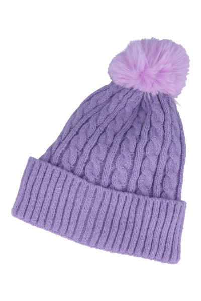 Gorra tejido trenzado MORADO