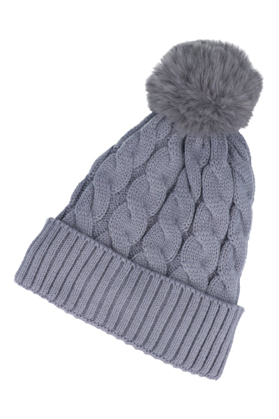 Gorro tejido tenzado GRIS