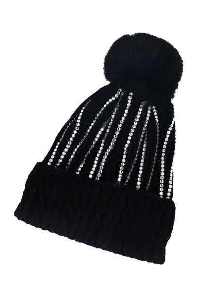 Gorro tejido trenzado NEGRO